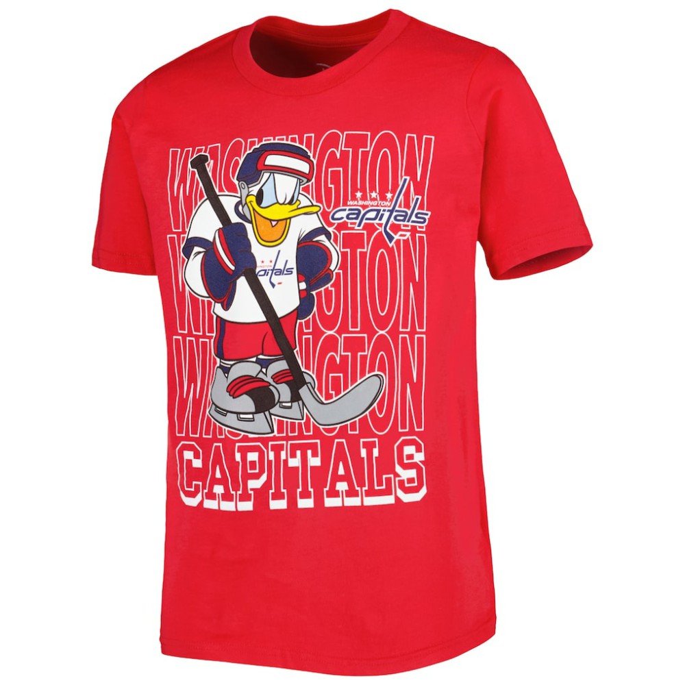 Washington Capitals Youth Disney Donald Duck Three-Peat T-Shirt Red