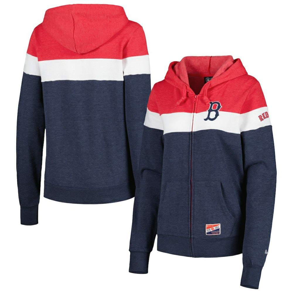 Boston Red Sox New Era Women's Colorblock Full-Zip Hoodie Jacket Online
