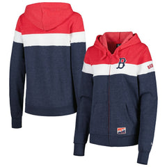 Boston Red Sox New Era Women's Colorblock Full-Zip Hoodie Jacket Online