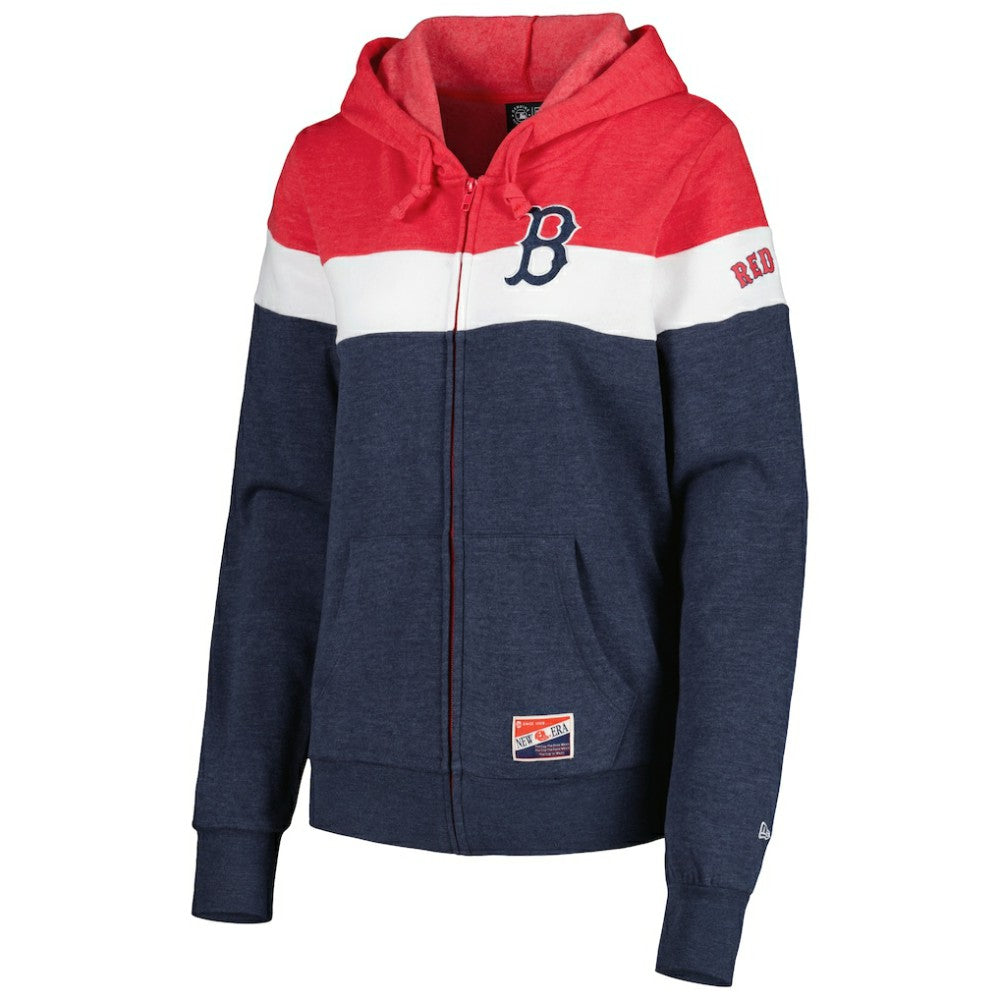 Boston Red Sox New Era Women's Colorblock Full-Zip Hoodie Jacket Online