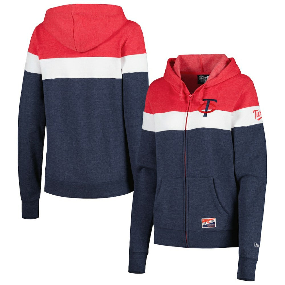 Minnesota Twins New Era Women's Colorblock Full-Zip Hoodie Jacket Online