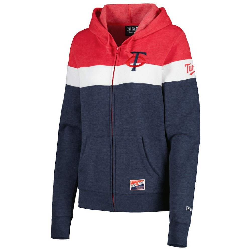 Minnesota Twins New Era Women's Colorblock Full-Zip Hoodie Jacket Online