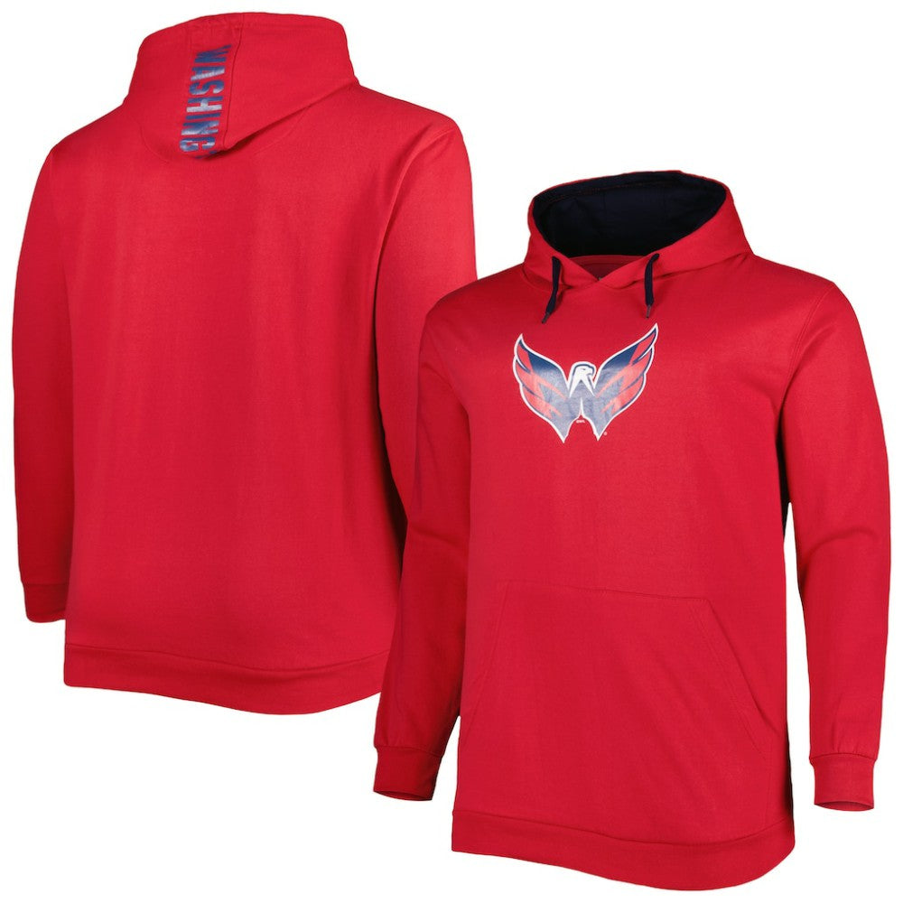 Washington Capitals Big & Tall Fleece Pullover Hoodie Red