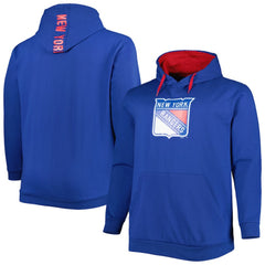 New York Rangers Big & Tall Fleece Pullover Hoodie Blue