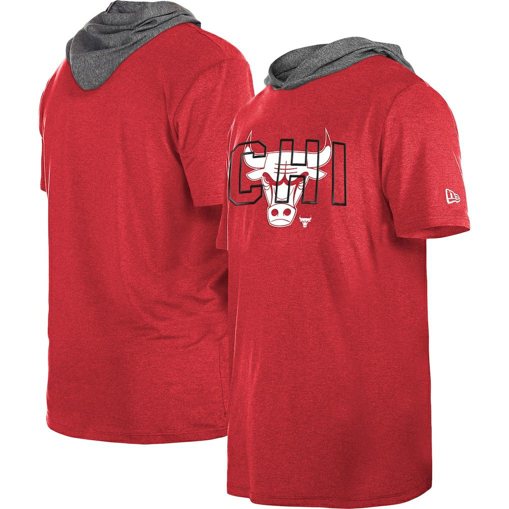 New Era - Chicago Bulls Active Hoodie T-Shirt - Heather Red