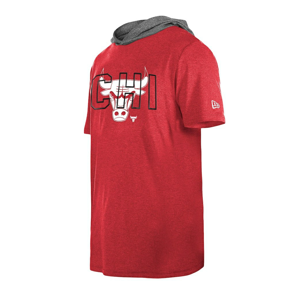 New Era - Chicago Bulls Active Hoodie T-Shirt - Heather Red