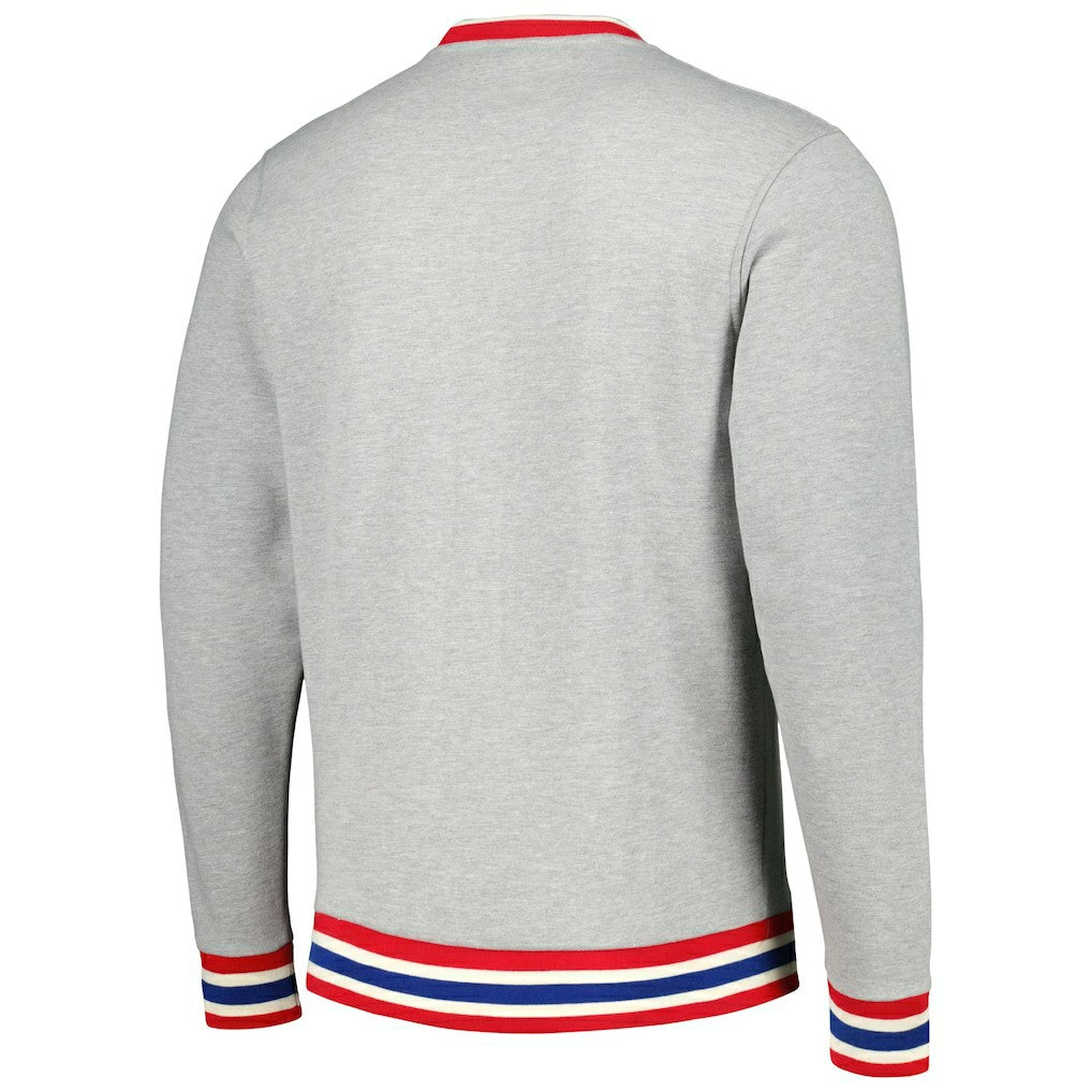 New Era - Philadelphia 76ers Unisex Vintage Throwback Crew Sweatshirt - Heather Gray