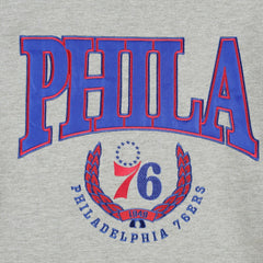 New Era - Philadelphia 76ers Unisex Vintage Throwback Crew Sweatshirt - Heather Gray