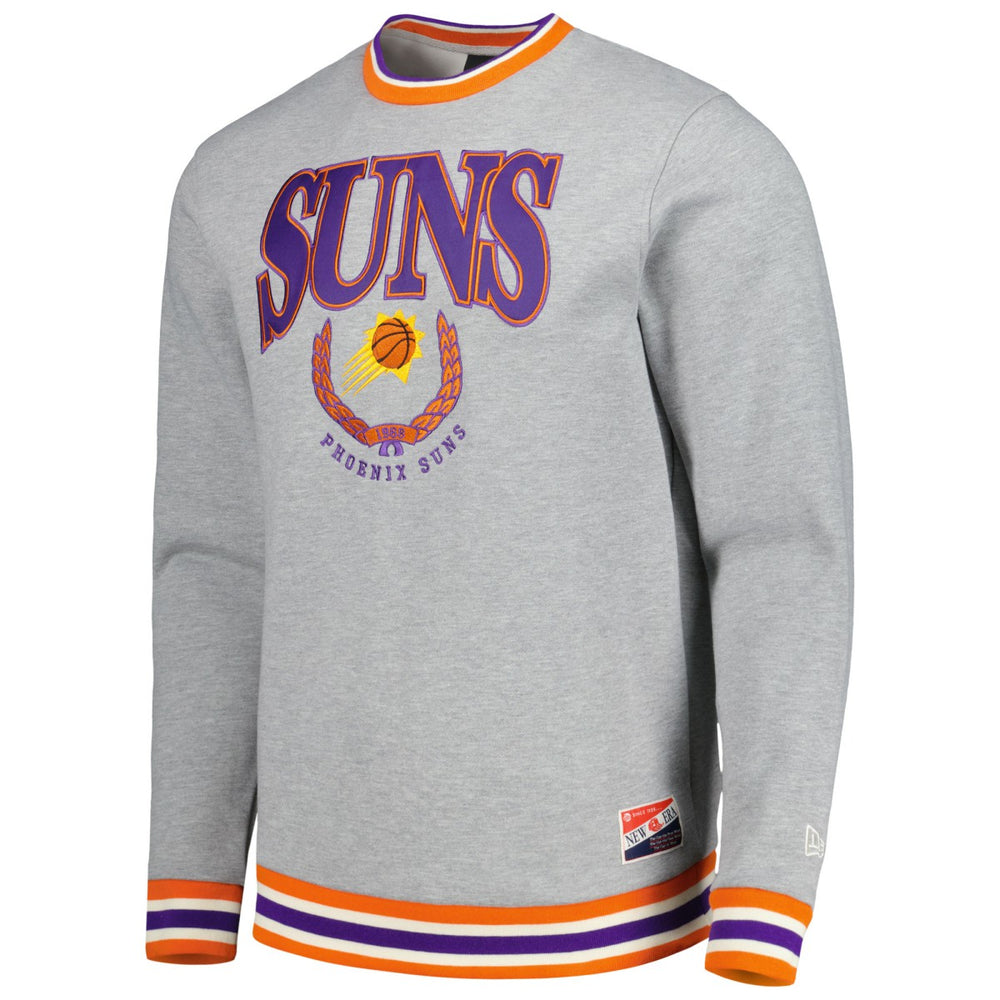New Era - Phoenix Suns Unisex Vintage Throwback Crew Sweatshirt - Heather Gray