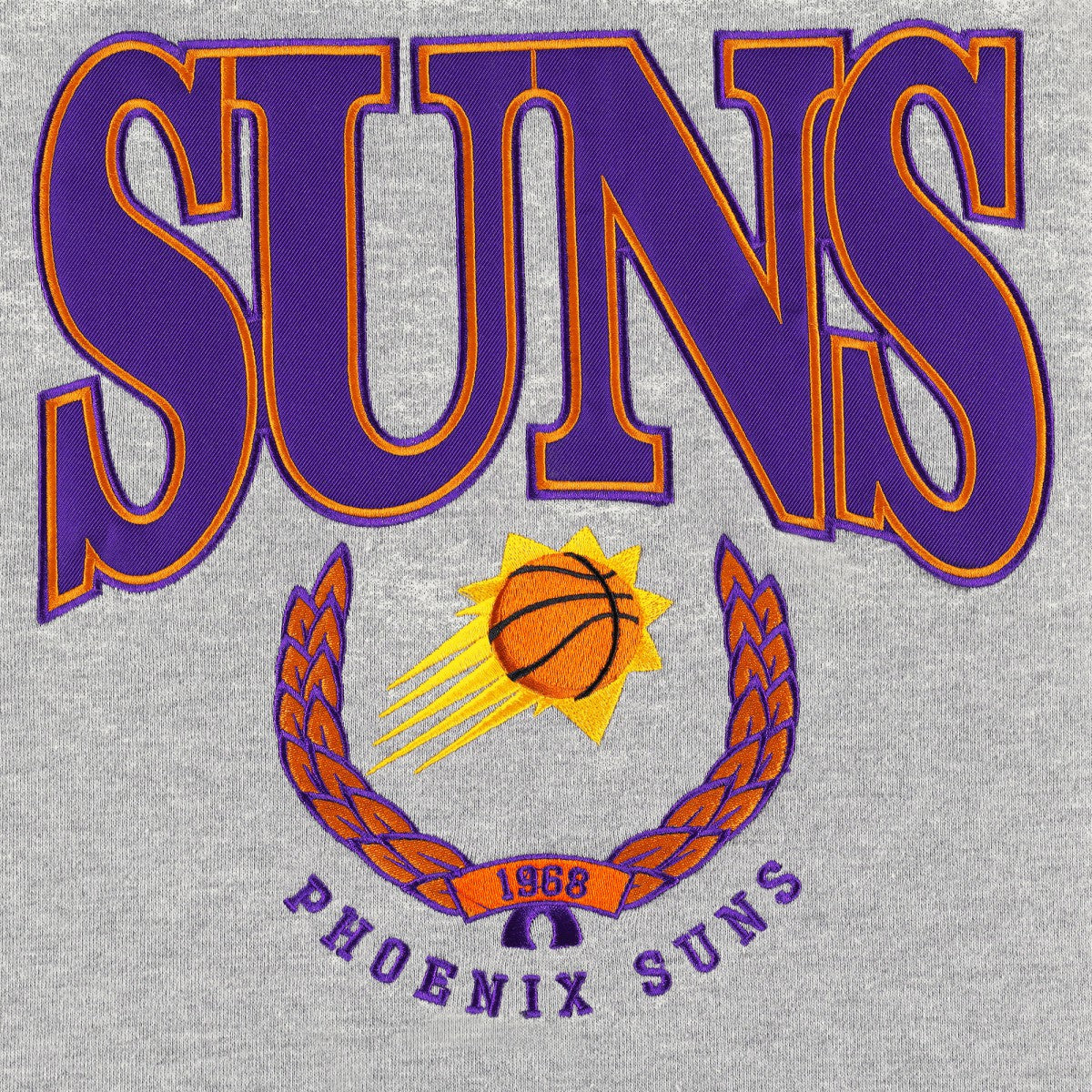 New Era - Phoenix Suns Unisex Vintage Throwback Crew Sweatshirt - Heather Gray