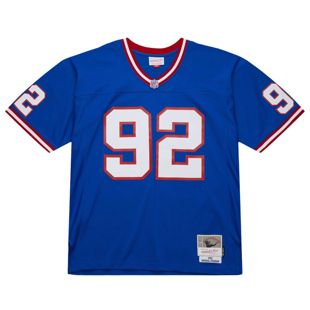 Michael Strahan New York Giants Big & Tall 1993 Retired Player Replica Jersey Royal - Mitchell & Ness