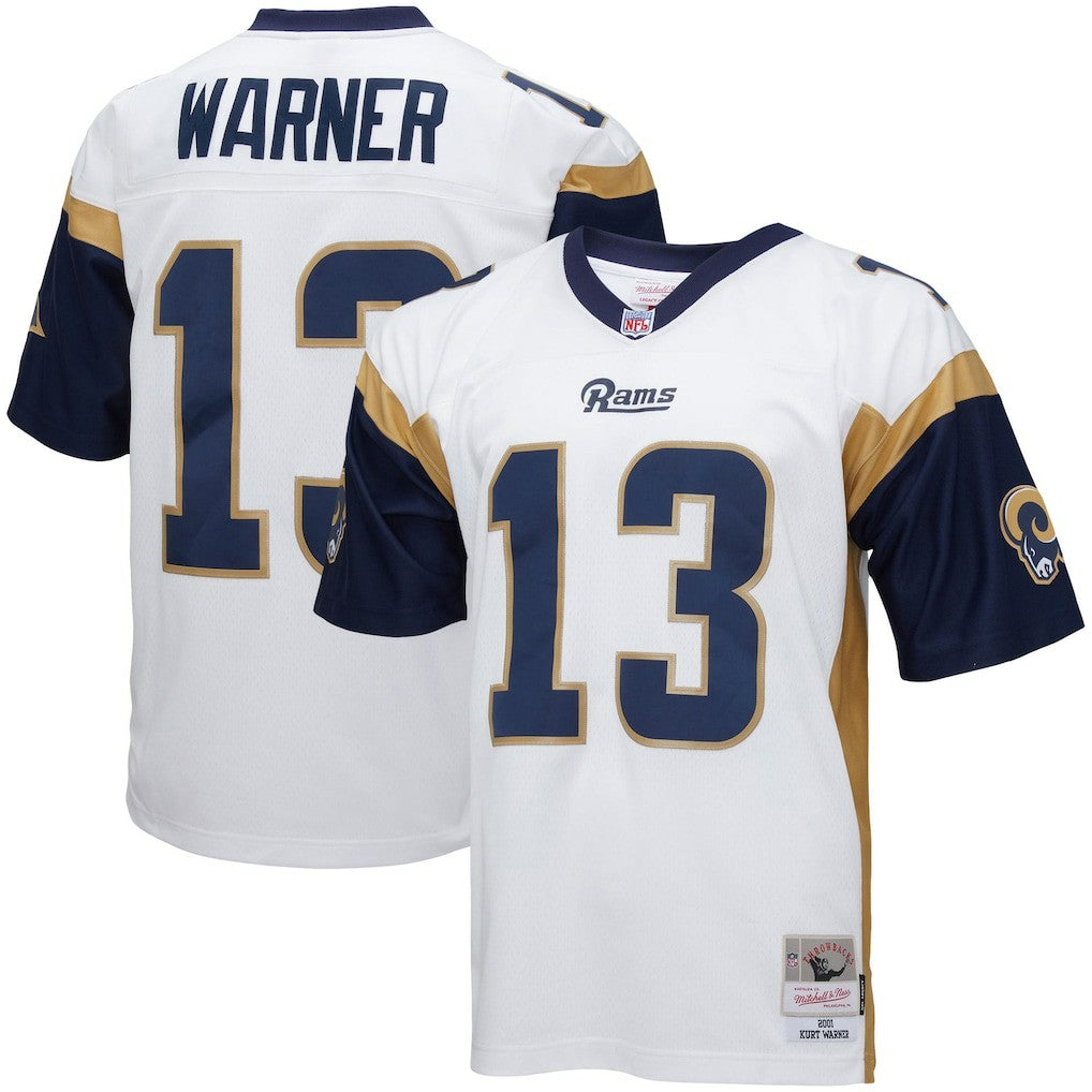 Kurt Warner Los Angeles Rams Big & Tall 2001 Retired Player Replica Jersey White - Mitchell & Ness