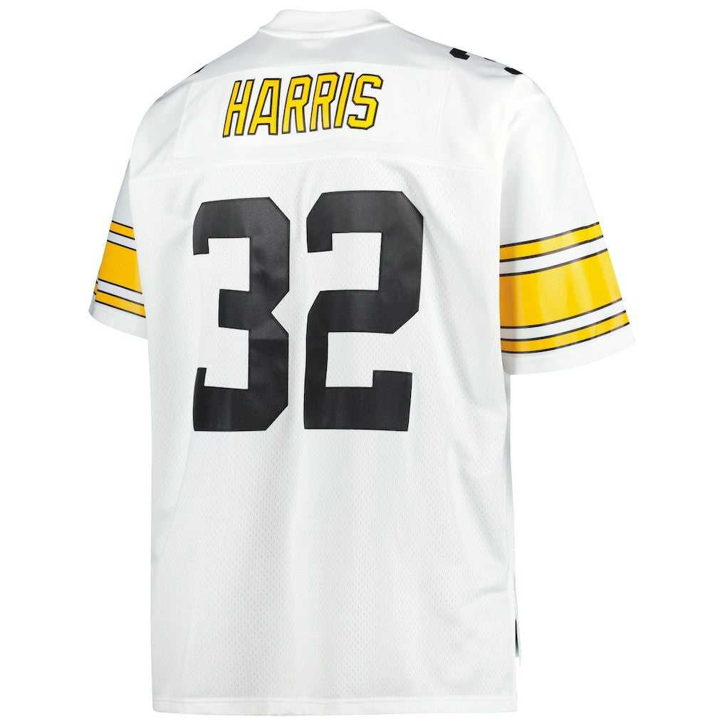 Franco Harris Pittsburgh Steelers Big & Tall 1976 Retired Player Replica Jersey White - Mitchell & Ness
