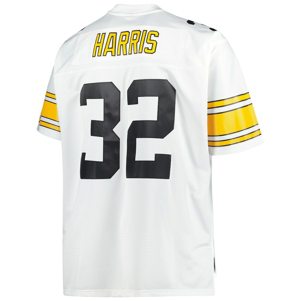 Franco Harris Pittsburgh Steelers Big & Tall 1976 Retired Player Replica Jersey White - Mitchell & Ness