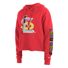 St. Louis Cardinals New Era Women's Fashion High Hip Pullover Hoodie Clearance