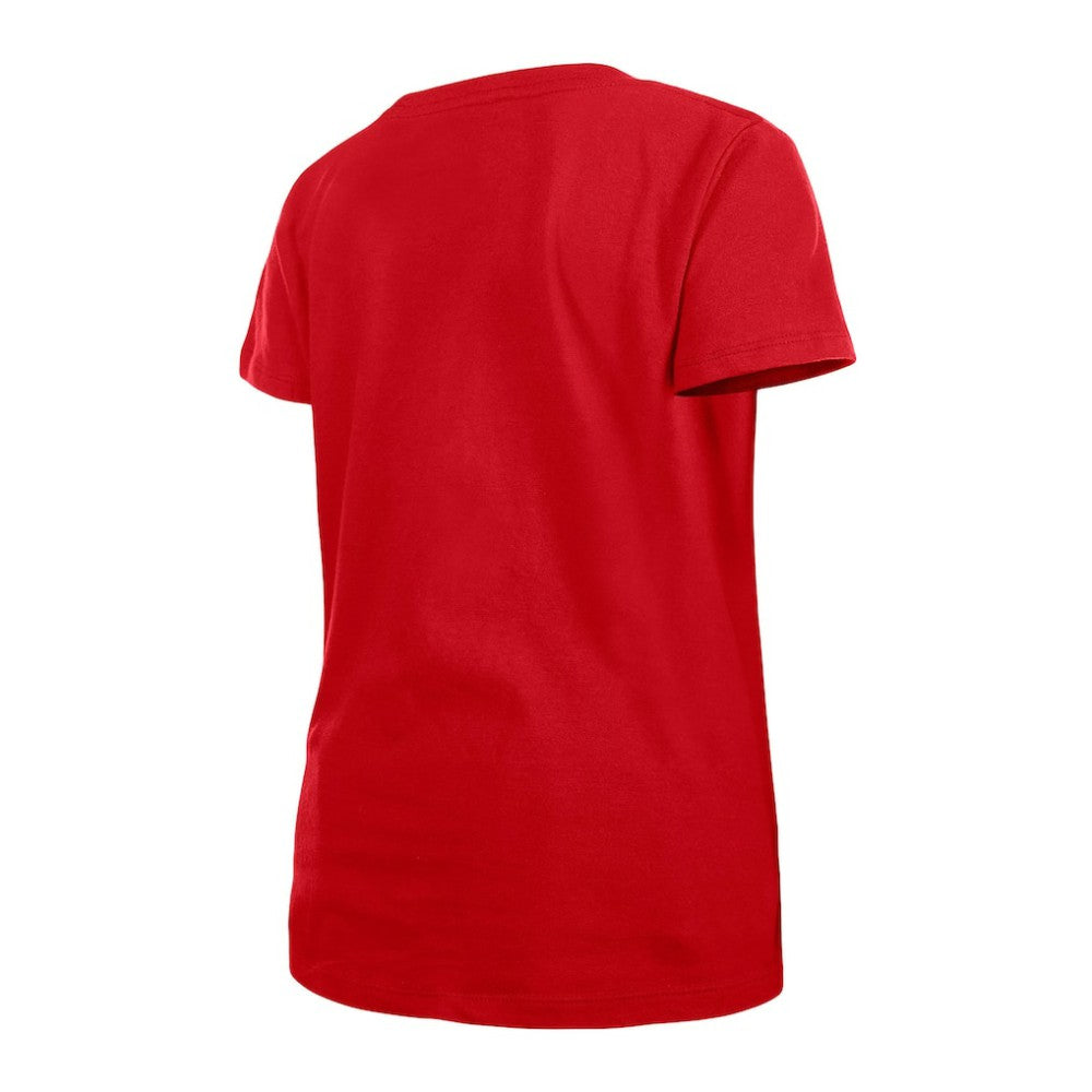 Washington Nationals New Era Girls Youth Flip Sequin Team V-Neck T-Shirt Sale