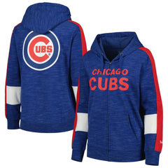 Chicago Cubs New Era Women's Colorblock Full-Zip Hoodie On Sale