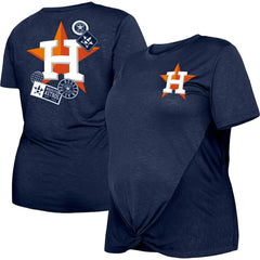Houston Astros New Era Women's Plus Size Two-Hit Front Knot T-Shirt Online