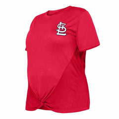 St. Louis Cardinals New Era Women's Plus Size Two-Hit Front Knot T-Shirt discount