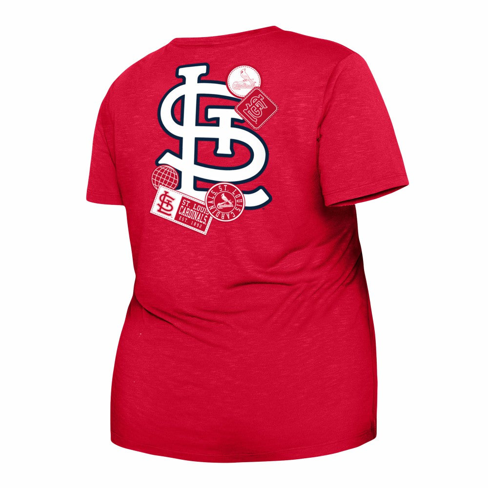 St. Louis Cardinals New Era Women's Plus Size Two-Hit Front Knot T-Shirt discount