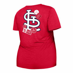 St. Louis Cardinals New Era Women's Plus Size Two-Hit Front Knot T-Shirt discount