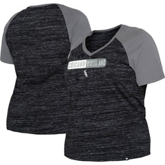 Chicago White Sox New Era Women's Plus Size Space Dye Raglan V-Neck T-Shirt On Sale