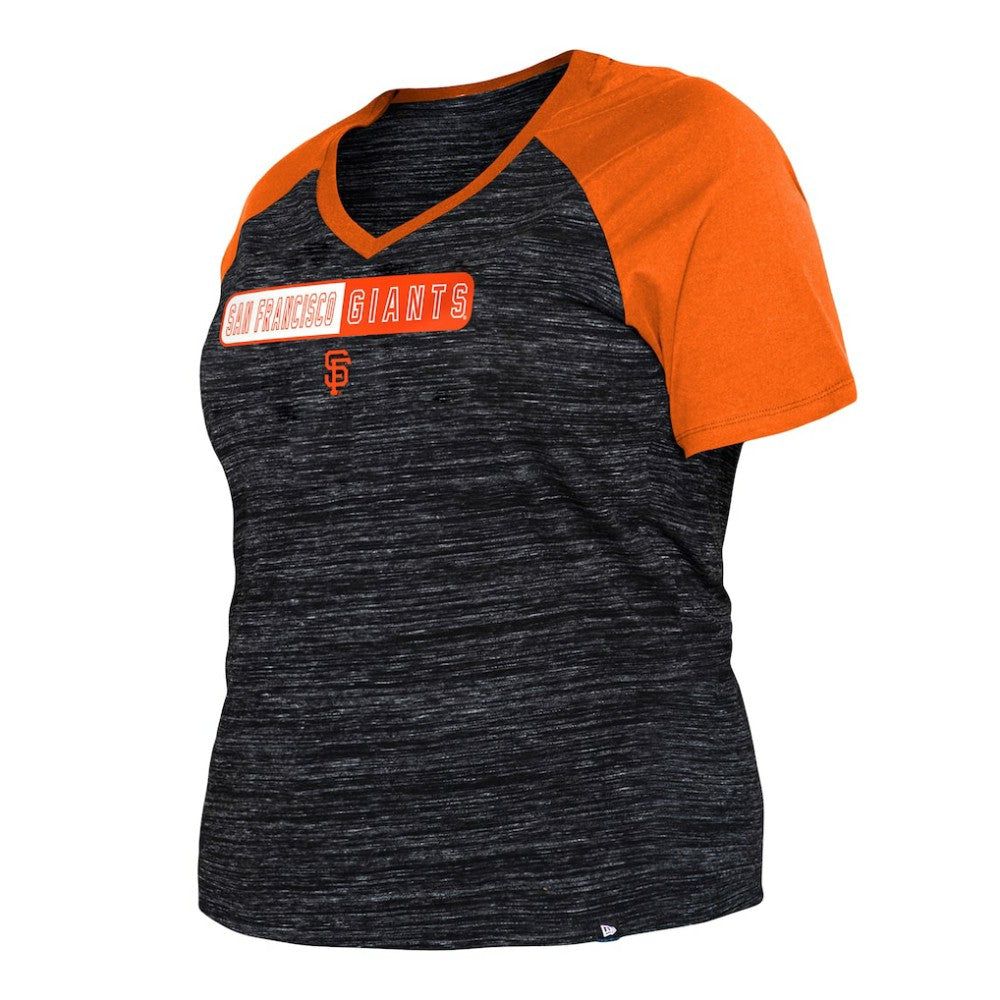 San Francisco Giants New Era Women's Plus Size Space Dye Raglan V-Neck T-Shirt Online