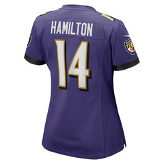 Kyle Hamilton Baltimore Ravens Women's Player Game Jersey Purple - Nike