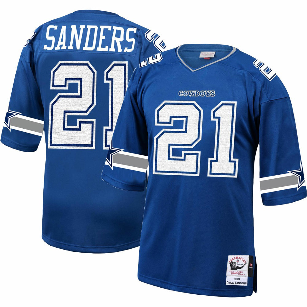Deion Sanders Dallas Cowboys 1996 Authentic Throwback Retired Player Jersey Royal - Mitchell & Ness