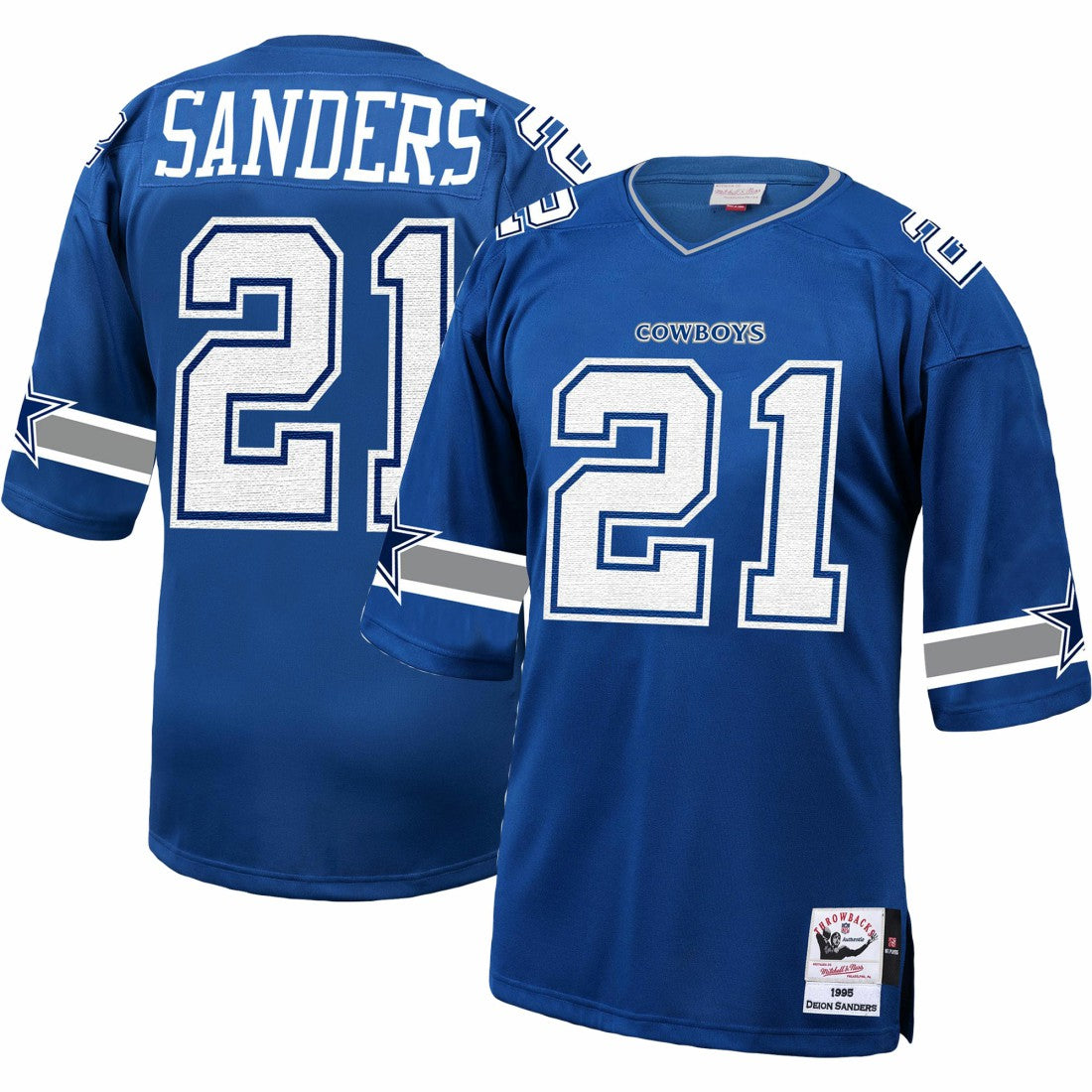 Deion Sanders Dallas Cowboys 1996 Authentic Throwback Retired Player Jersey Royal - Mitchell & Ness