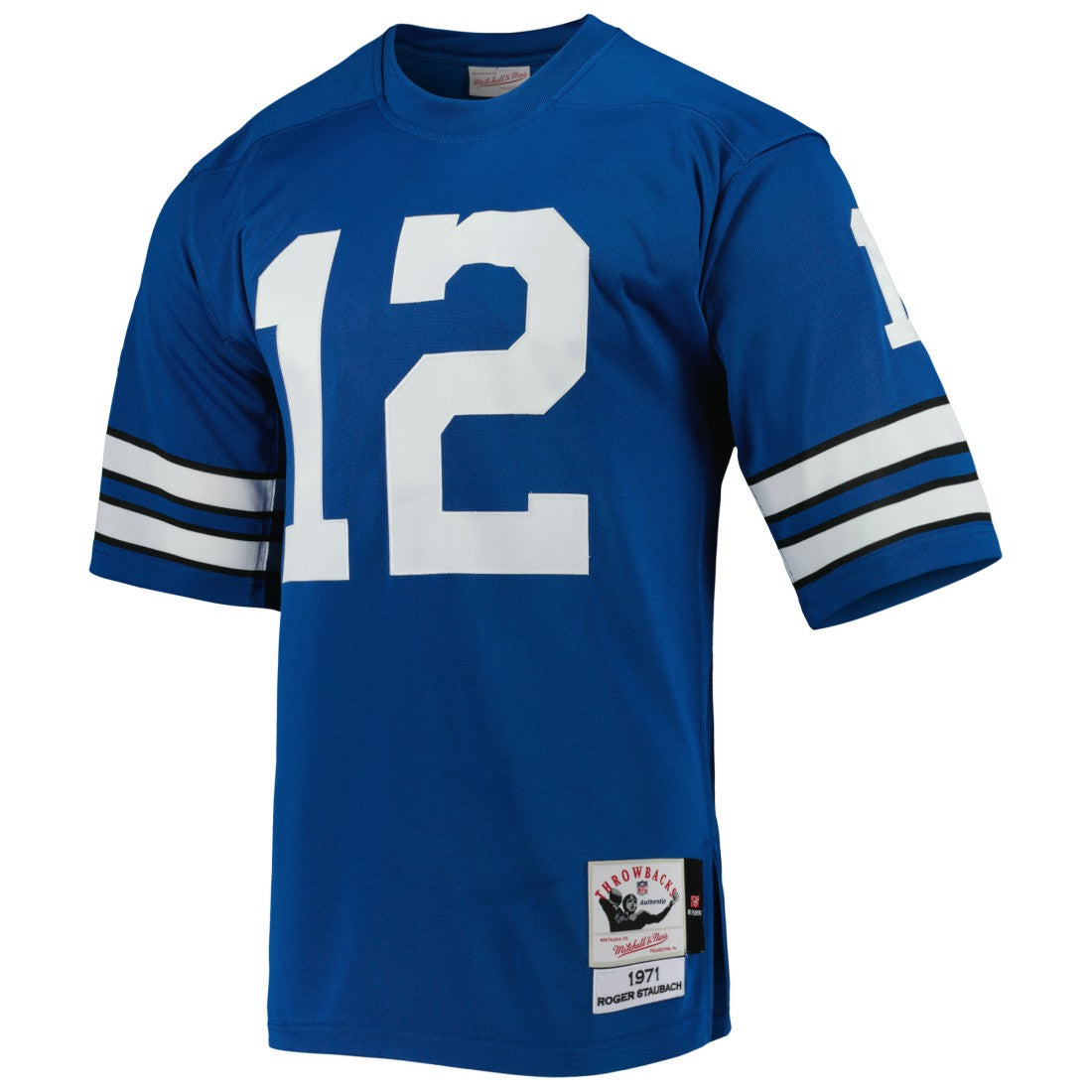 Roger Staubach Dallas Cowboys 1971 Authentic Throwback Retired Player Jersey Royal - Mitchell & Ness