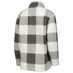 Philadelphia Flyers - G-III 4Her by Carl Banks Women's Logo Plaid Sherpa Quarter-Zip Jacket Gray/White