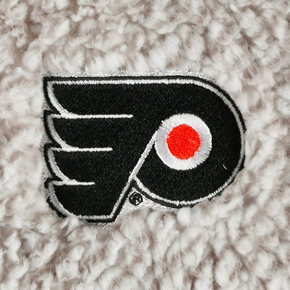 Philadelphia Flyers - G-III 4Her by Carl Banks Women's Logo Plaid Sherpa Quarter-Zip Jacket Gray/White