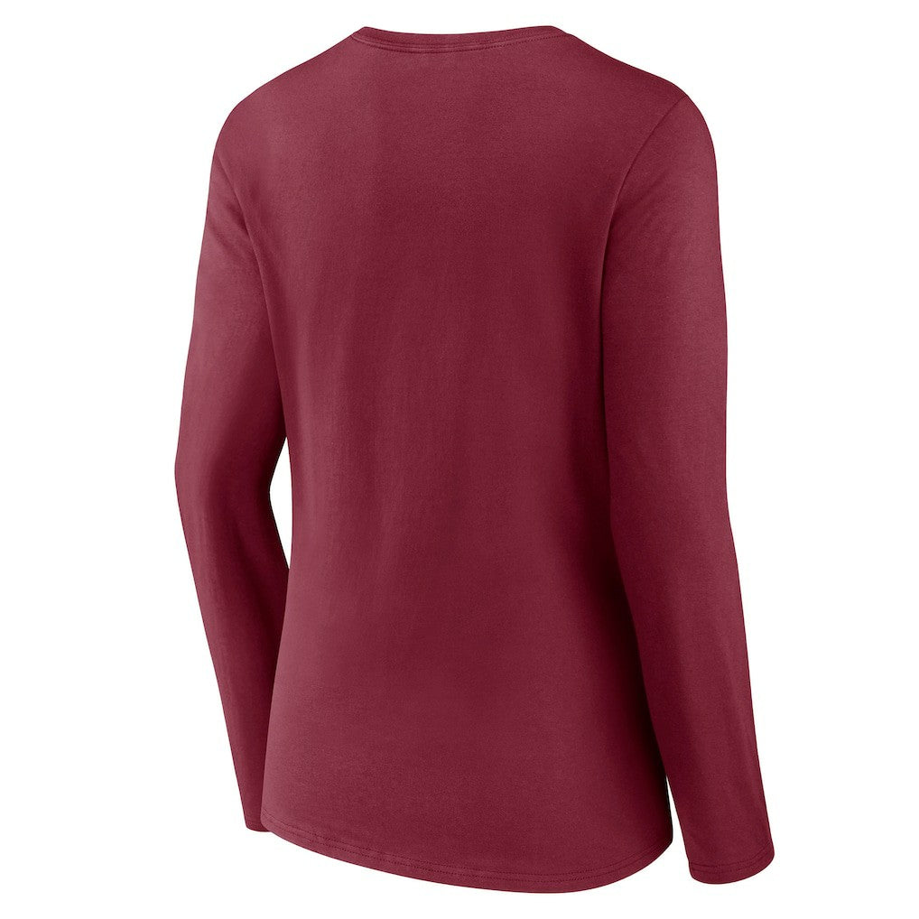 Washington Commanders Women's Hometown Sweep Long Sleeve V-Neck T-Shirt Burgundy - Fanatics