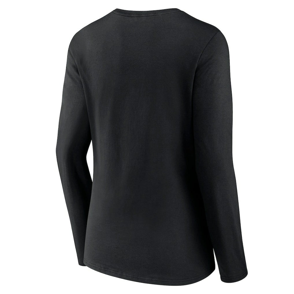 Carolina Panthers Women's Hometown Sweep Long Sleeve V-Neck T-Shirt Black - Fanatics
