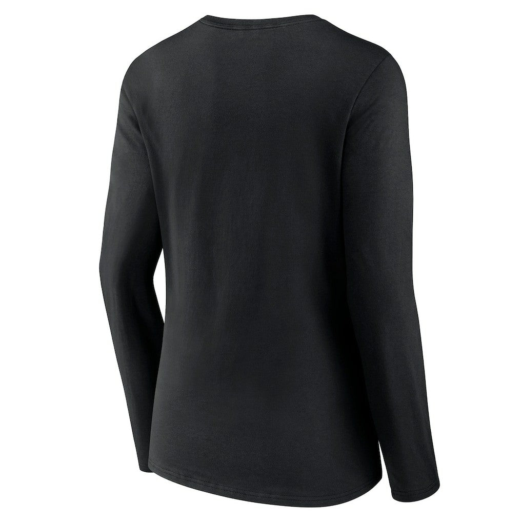 Las Vegas Raiders Women's Hometown Sweep Long Sleeve V-Neck T-Shirt Black - Fanatics