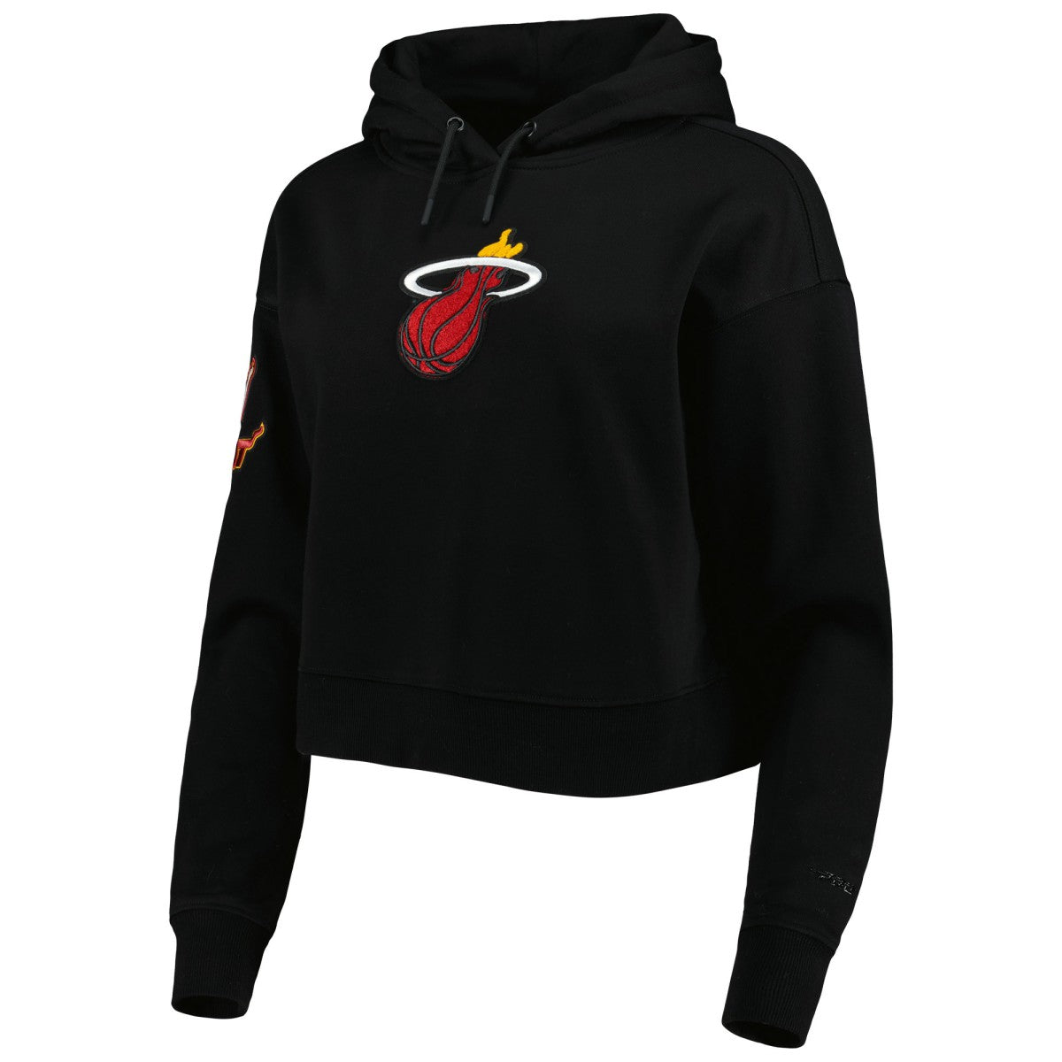 NBA - Miami Heat Pro Standard Women's Classic Fleece Cropped Pullover Hoodie - Black