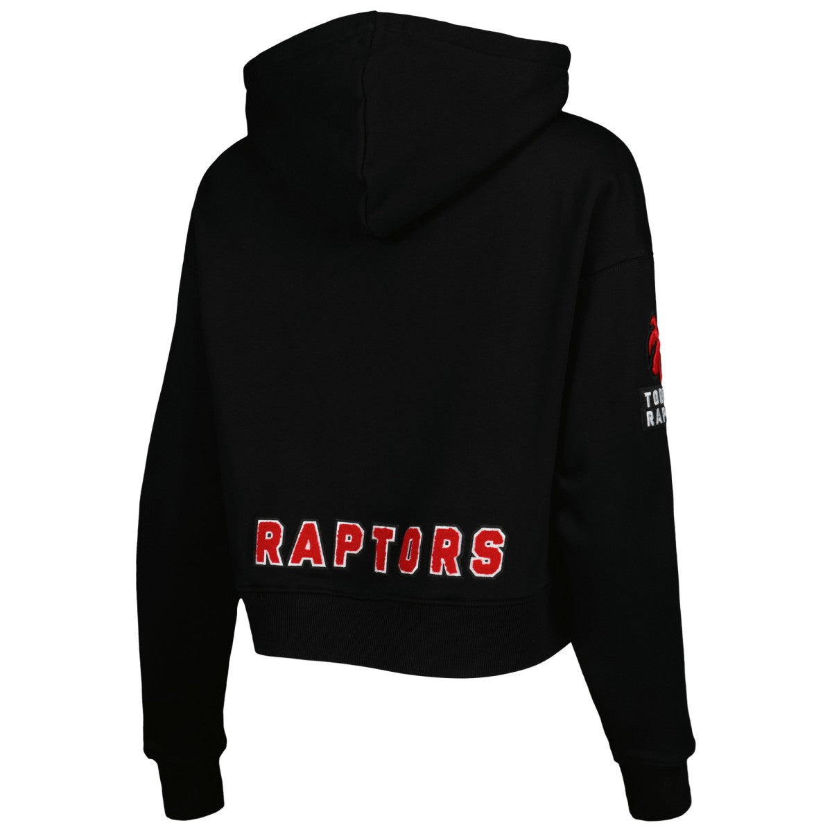 NBA - Toronto Raptors Pro Standard Women's Classic Fleece Cropped Pullover Hoodie - Black