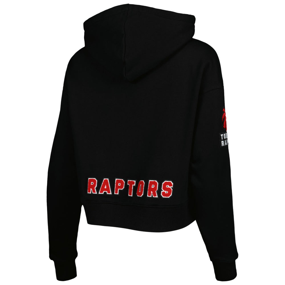 NBA - Toronto Raptors Pro Standard Women's Classic Fleece Cropped Pullover Hoodie - Black