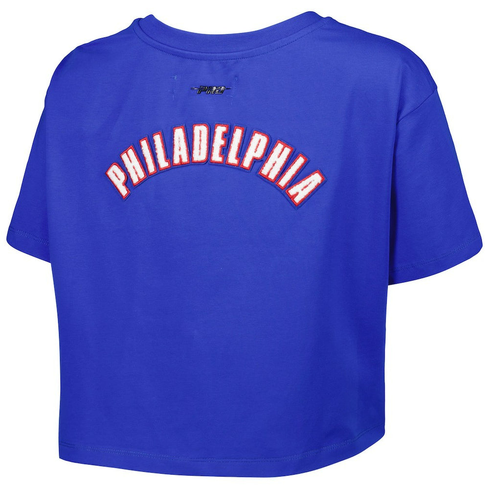 NBA - Philadelphia 76ers Pro Standard Women's Classics Boxy T-Shirt - Royal
