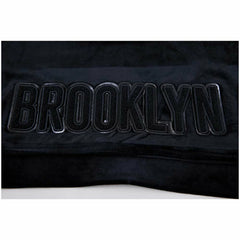 NBA - Brooklyn Nets Pro Standard Women's Triple Black Velour Full-Zip Hoodie