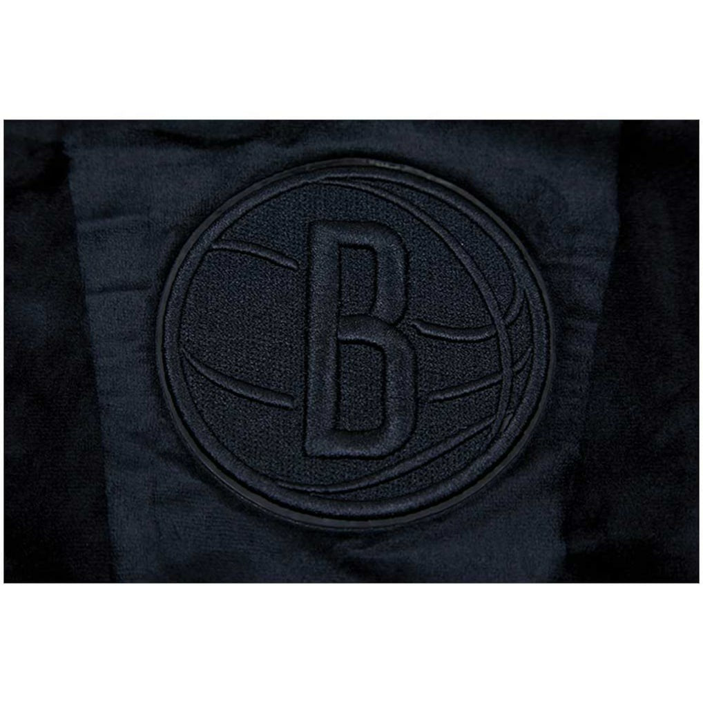 NBA - Brooklyn Nets Pro Standard Women's Triple Black Velour Full-Zip Hoodie