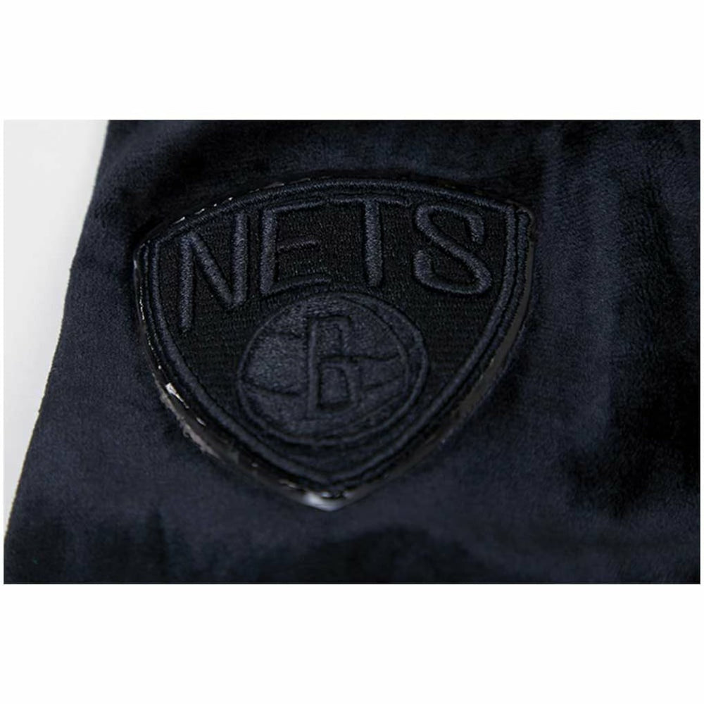 NBA - Brooklyn Nets Pro Standard Women's Triple Black Velour Full-Zip Hoodie