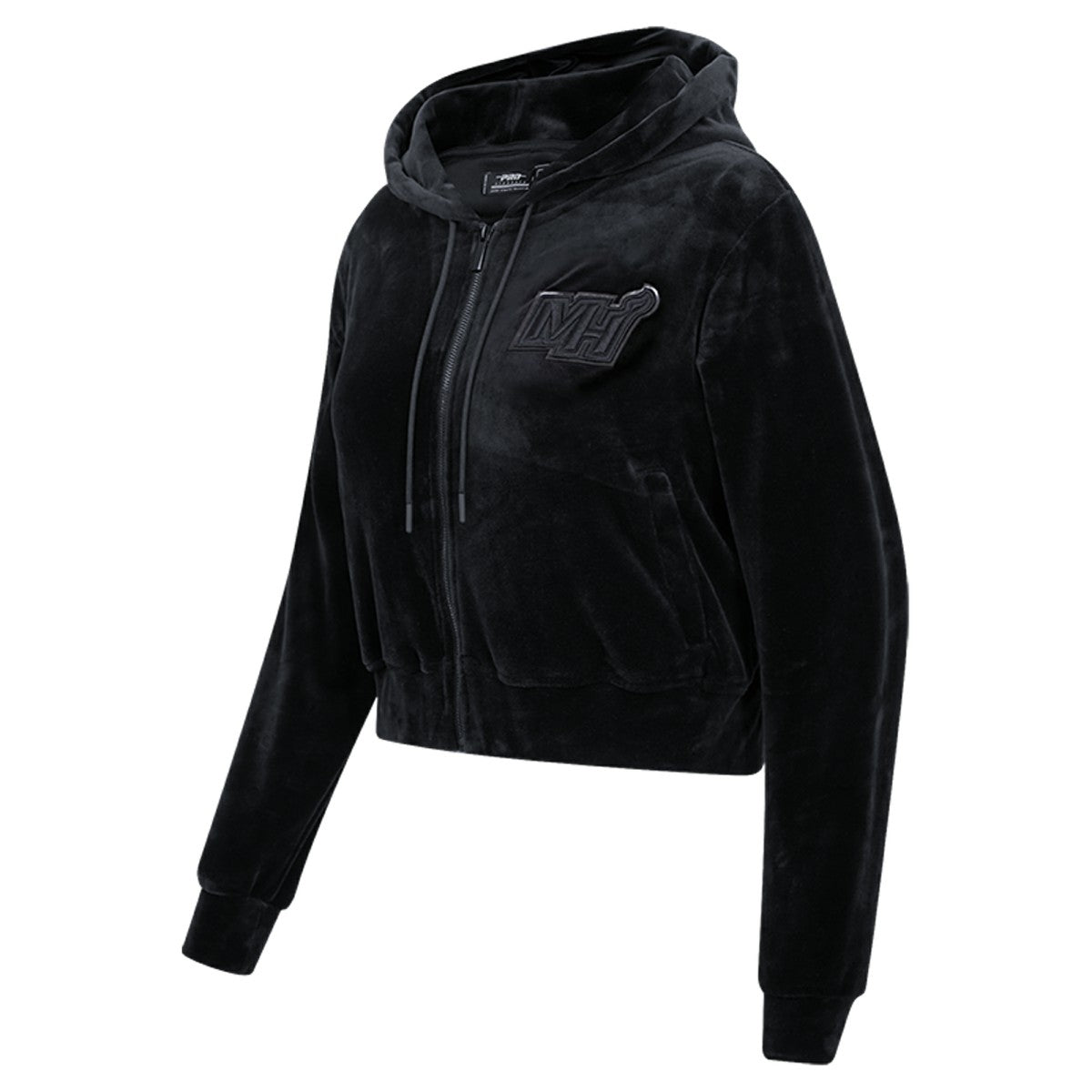 NBA - Miami Heat Pro Standard Women's Triple Black Velour Full-Zip Hoodie