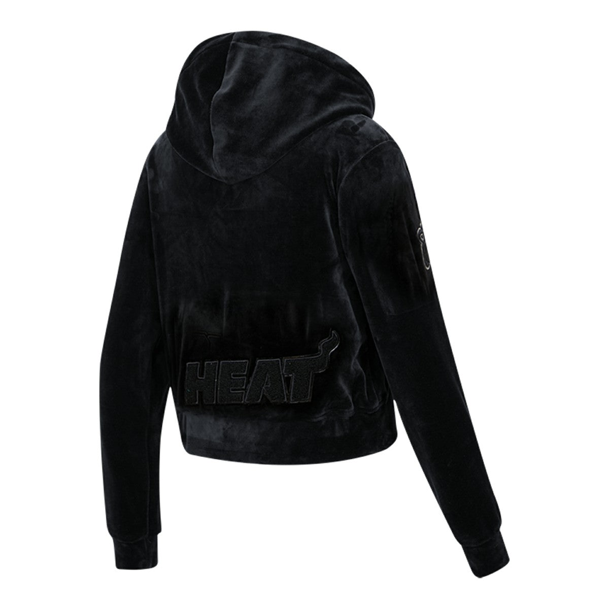NBA - Miami Heat Pro Standard Women's Triple Black Velour Full-Zip Hoodie