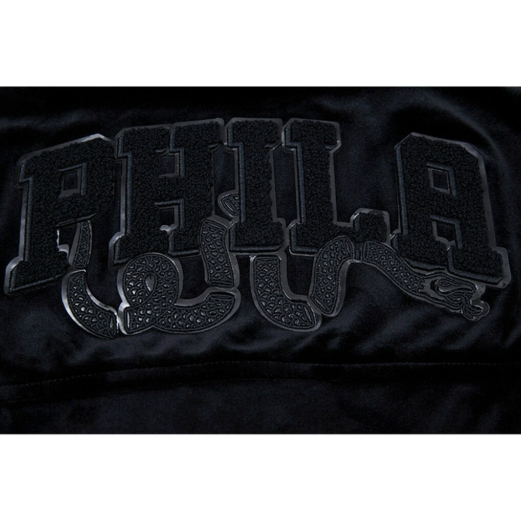 NBA - Philadelphia 76ers Pro Standard Women's Triple Black Velour Full-Zip Hoodie