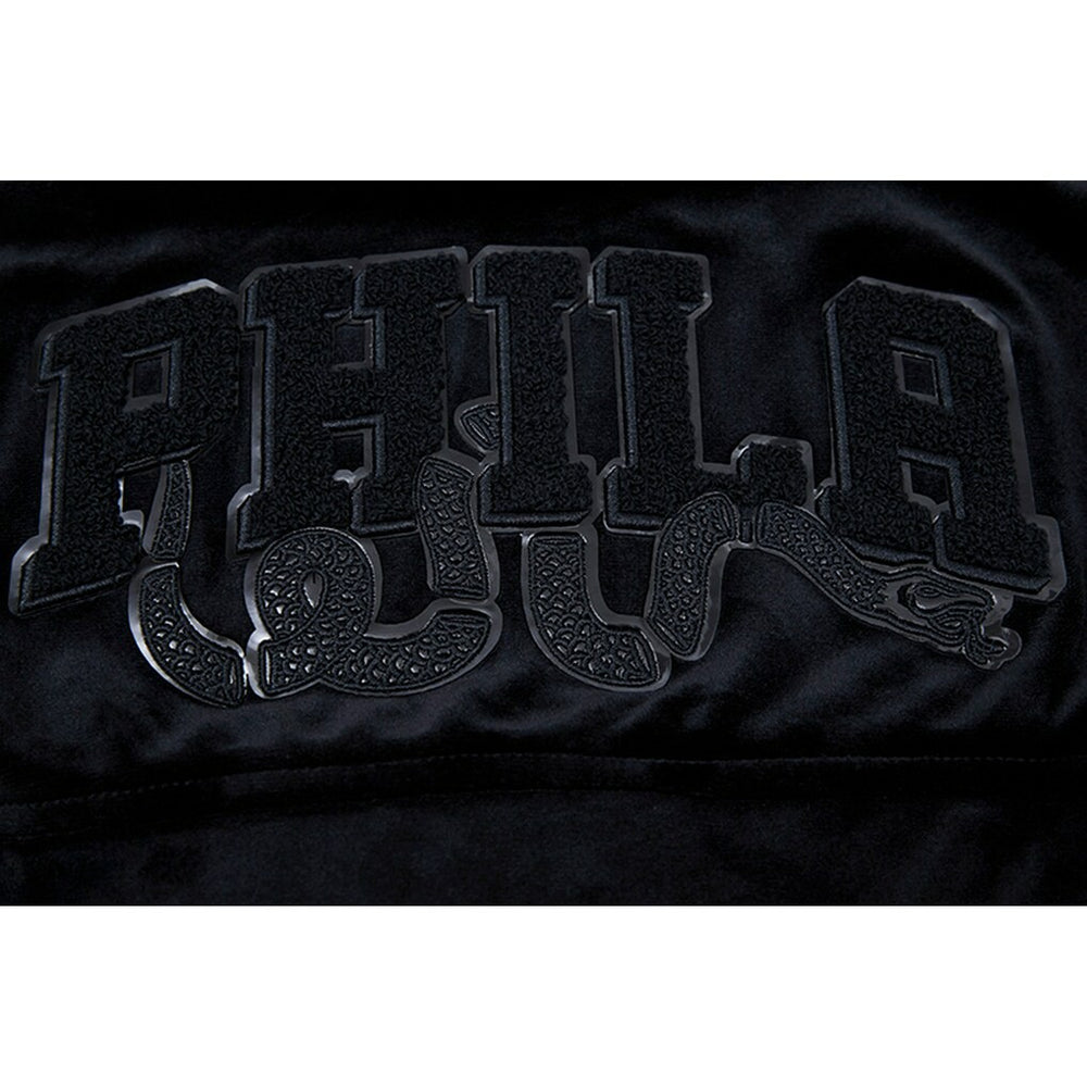 NBA - Philadelphia 76ers Pro Standard Women's Triple Black Velour Full-Zip Hoodie