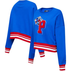 NBA - Philadelphia 76ers Pro Standard Women's Mash Up Pullover Sweatshirt - Royal