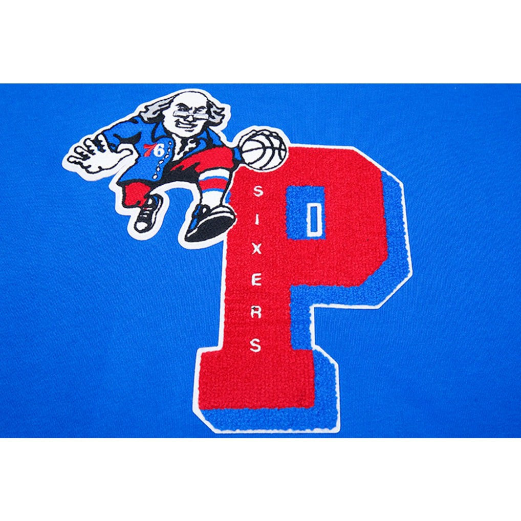 NBA - Philadelphia 76ers Pro Standard Women's Mash Up Pullover Sweatshirt - Royal