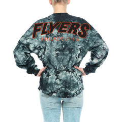 Philadelphia Flyers - Fanatics Women's Crystal-Dye Long Sleeve T-Shirt Black
